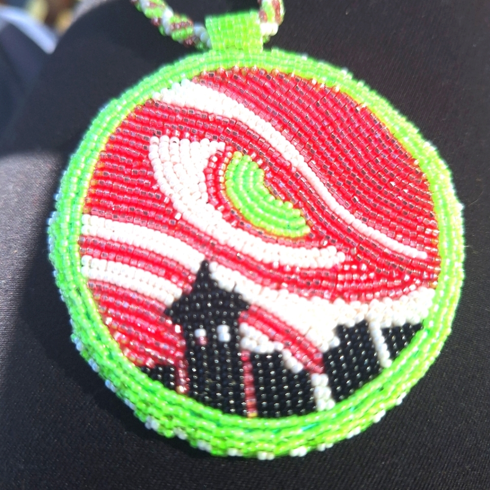 NW NATIVE CHICK ORIGINAL BEAD WORK SEAHAWKS